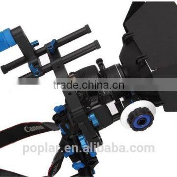 Poplar High Quality Dslr Rig Kit Support Mount Rig+Hand Grip+Follow Focus+Matte Box+C Shape Support +Top Handle For DV photo-2