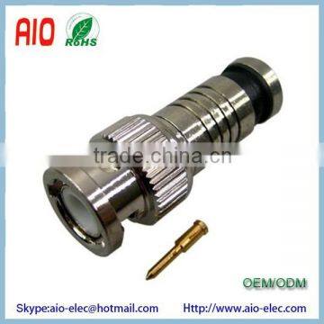 BNC male plug compression connector for RG6 Coaxial Cable