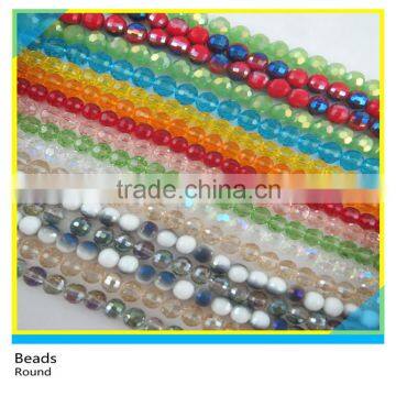 Multi Color Round Faceted Crystal Beads Strands 6*6 mm One Strand Loose Glass Beads