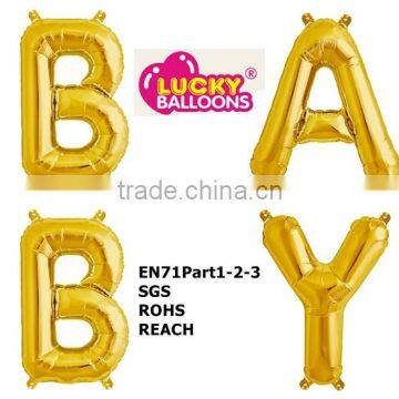 34 inch new jumbo mylar letter balloons baby design hot sale