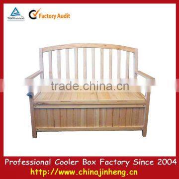 Outdoor wood beverage cooler