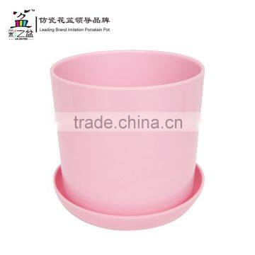 Classical Design Plastic Flower Pot Straight Barrel Round Melamine Flower Pot 1424 photo-3