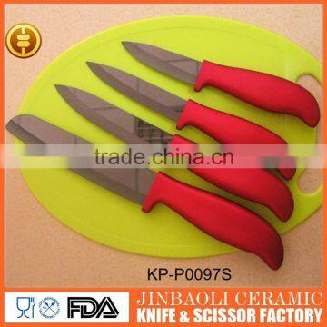 Top Quality ZrO2 Chef Knives Kitchen Ceramic Knives Set With Non-Slip Cutting Board