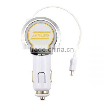 excellent design paint car charger retractable cable,mini car charger