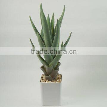 Real touch artificial decorative indoor plants aloe wholesale