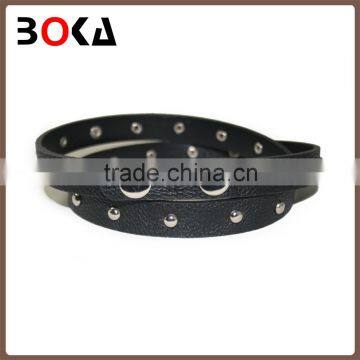 // snap studded pu leather belt without // buckle custom design rivet belt //