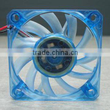 60mm Blue Transparent Computer Cooling Fan With LED Light photo-2