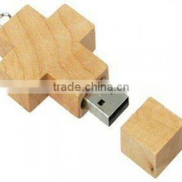 wooden cross usb flash drive