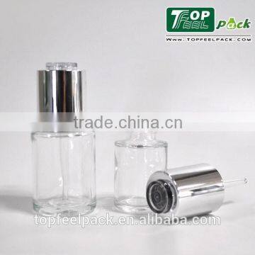 Essential Oil Use Transparent 20/30ml Glass Bottle With Gold Plating Dropper Round Glass Bottle photo-3
