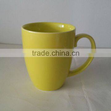 Strengthen porcelain mug yellow