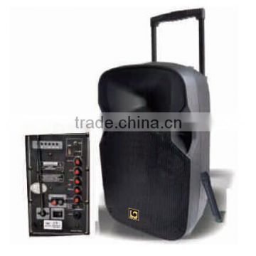 12 inch portable active speaker with bluetooth, USB, TF card, Radio and battery