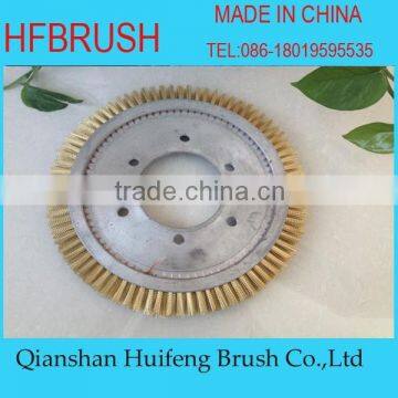 Brass wire brush wheel