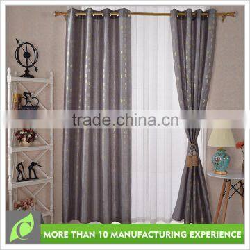 Ready made curtain supplier Cheap price dot printed curtain with tassel