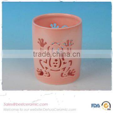 Ceramic Porcelain Cut Out Window T-light Holder photo-4