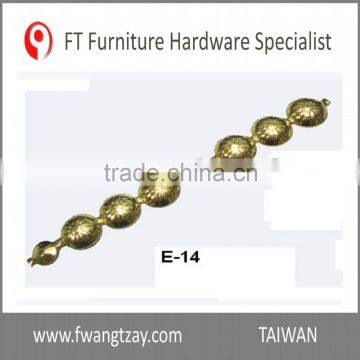 Made In Taiwan	Length: 1M x Nail's dia: 12mm Brass Metal Sofa Nails