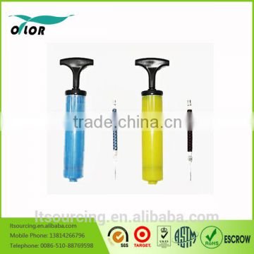 wholesale and hotselling colorful Black Yellow Plastic Air Inflator