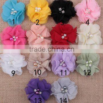 Many Colors Kids Shabby Chic Hair Flower !cute Girl Large Hair Flower Clips ! CB-3275 photo-2