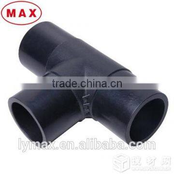 HDPE pipe fitting Butt fusion fittings/ pe water pipe qeual tee dimensions