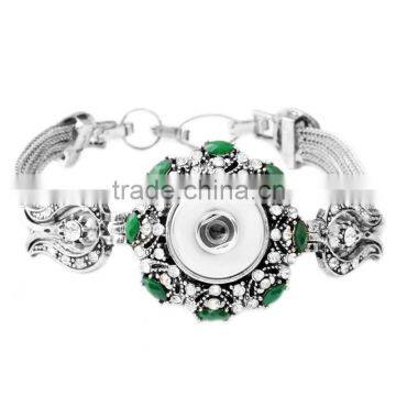 2016 Snap Bangles Newest Design Chain 18mm Ginger Snap Button Bracelet pulseras vintage Snap Bracelets