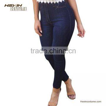 Light Blue Classic High Waist young tight fashion 2016 fashion latest jeans tops girls