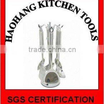 7pcs Stainless Steel Kitchen Utensils With One Stand, Kitchen Cooking Utensils Stand