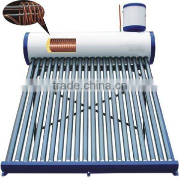 Evacuated tube pre-heated copper coil pressurized Solar Energy Water Heater