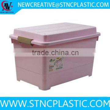 Decorative Storage Hard Plastic Collection Container Gasket Box with wheels