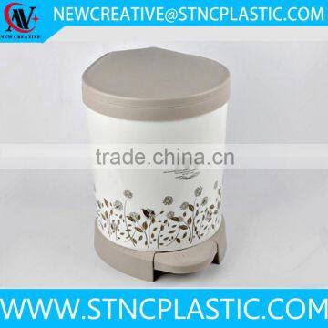 custom logo foot pedal plastic garbage bin 12L