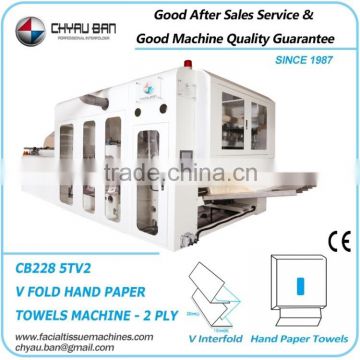 5 Line V Fold Laminate Paper Hand Towel Manufacturing Machines