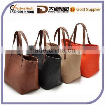 2015 Hot Sale Soft PU Leather Fashion Lady Tote Handbag Bag Promotional Single Shoulder Bag