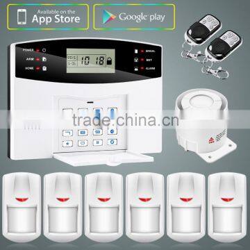 New Arrival LCD Display with Time Clock Intelligent Wireless Home Burglar Security GSM Alarm System