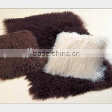 Luxury Tibet Fur Pillow Mongolian Fur Cushion Cover photo-6