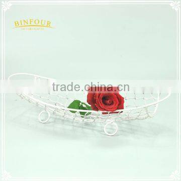 metal white fruit basket stand for home decorations