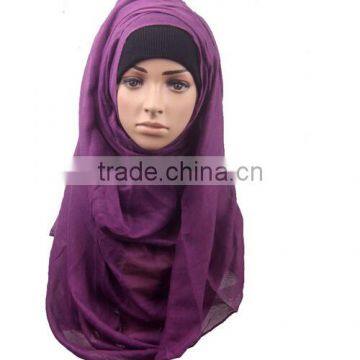 >>FACTORY Best Selling Fashion Women Plain Muslin Hijab Scarf/ photo-4