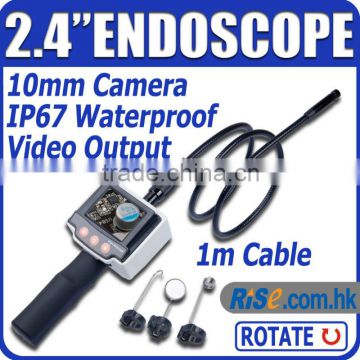 2.4 LCD Video Pipe waterproof TV output Borescope Endoscope Inspection Camera