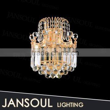 chinese new lighting luxury cheap classic small bronze hotel room wall lights in brass and glass
