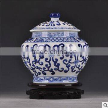 Blue and white chinese antiques collectibles ginger jars for candy storage jars