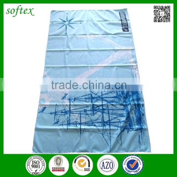 china suppliers Super absorbent 200gsm microfiber printed suede towel