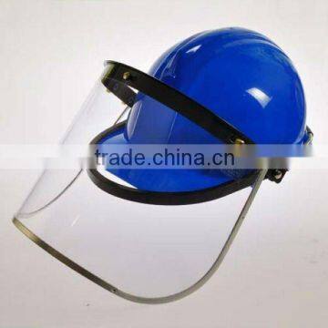 2016 chemical PP face visor with helmet PC/PVC plastic face visor CE standard face visor with helmet manufacturer in China