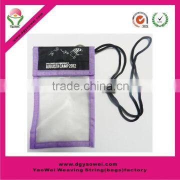 2016 new fashion promotional transparent card holder with neck lanyard