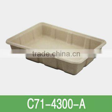 biodegradable and eco-friendly 500ml Bamboo Pulp Food Packing Tray