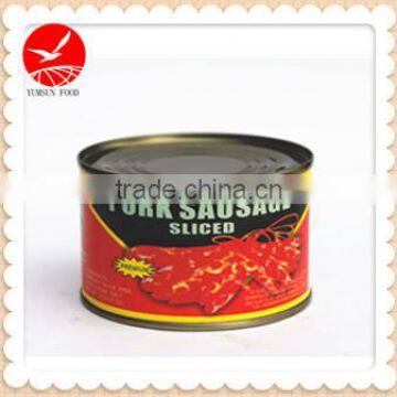 Pork sausage (sliced) canned