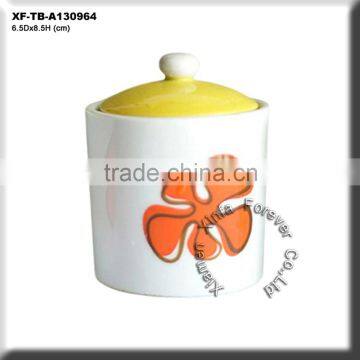 decal ceramic relish pot