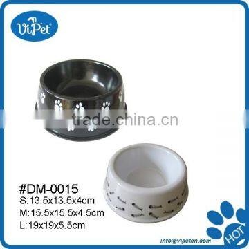 New round melamine heated pet bowl