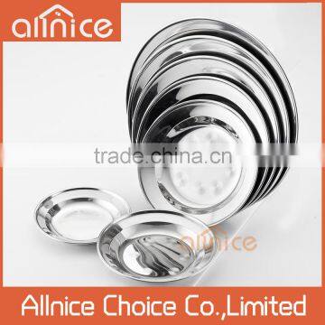 Good price Wholesale 12-24 cm healthy metal plate stainless steel dinner plate