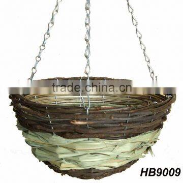 Straw Rattan Hanging Basket