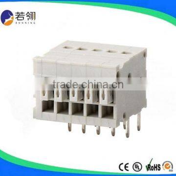 White Pitch:2.54MM PCB Spring Clamp Terminal Connector Block