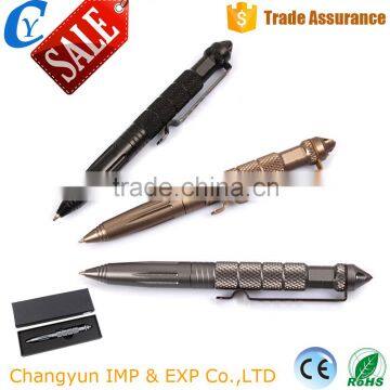 6061Metal Material Writing Ballpoint Outdoor Self Defense Tactical Pen With Emergency Hammer