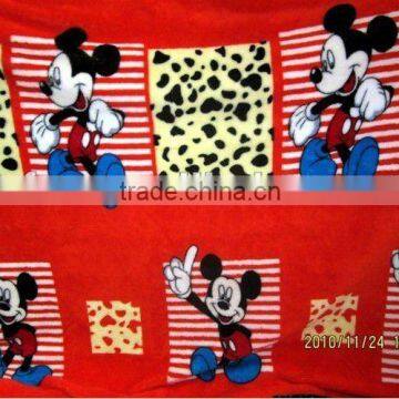 lovely mickey print flannel fleece fabric