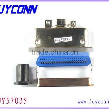 24 Pin Solder Contact Centronic Champ Connector Male Plug Type with 180 degree cable outlet Matel Cover